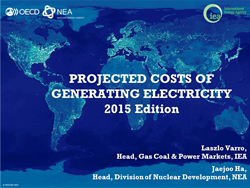 Webinar on electricity generating costs