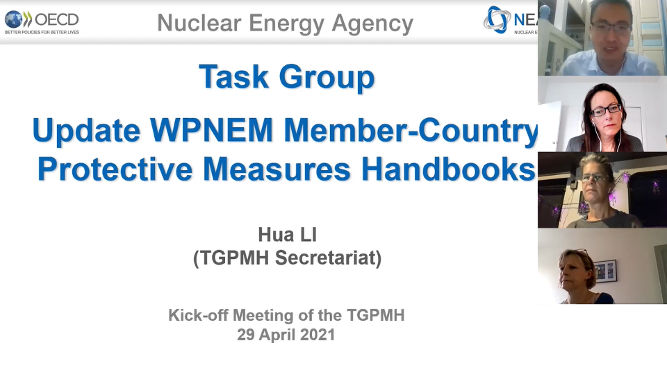 NEA Task Group on Protective Measures Handbook (TGPMH) kick-off meeting, 29 April 2021