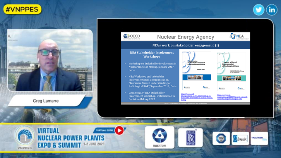 NEA stakeholder engagement session at the Virtual Nuclear Power Plants Expo & Summit (NPPES), 2 June 2021